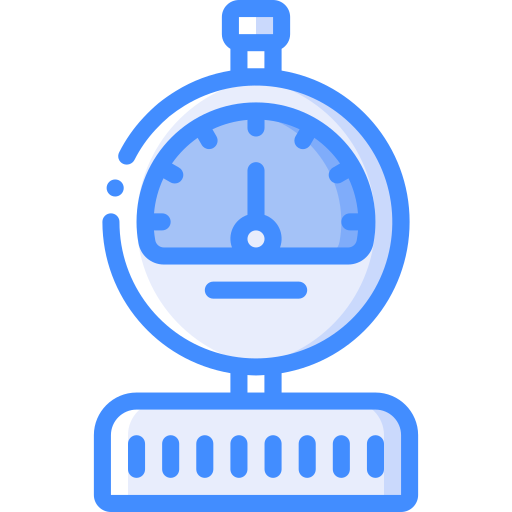 Pressure Gauge Basic Miscellany Blue Icon