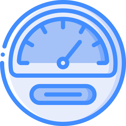 Pressure gauge Basic Miscellany Blue icon