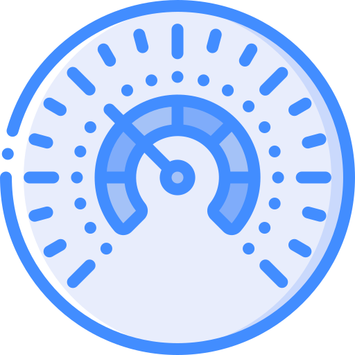 Gauge Basic Miscellany Blue Icon