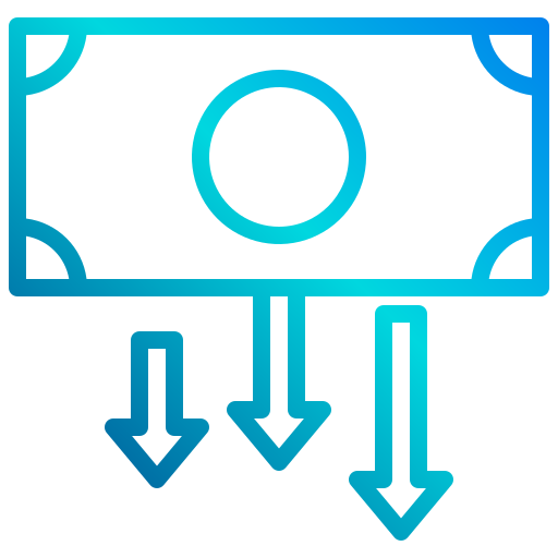 Cash withdrawal xnimrodx Lineal Gradient icon