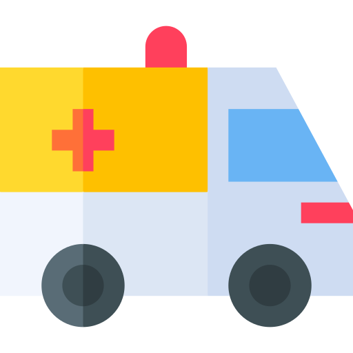 Ambulance Basic Straight Flat icon