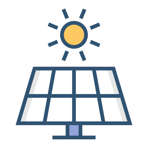 Solar Panel Generic Outline Color Icon