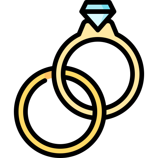 Wedding rings Special Lineal color icon