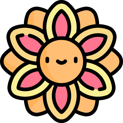 Flower Kawaii Lineal color icon