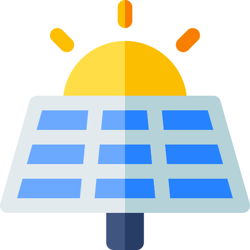 Solar panel Basic Rounded Flat icon