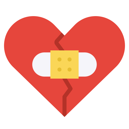 Broken heart Generic Flat icon