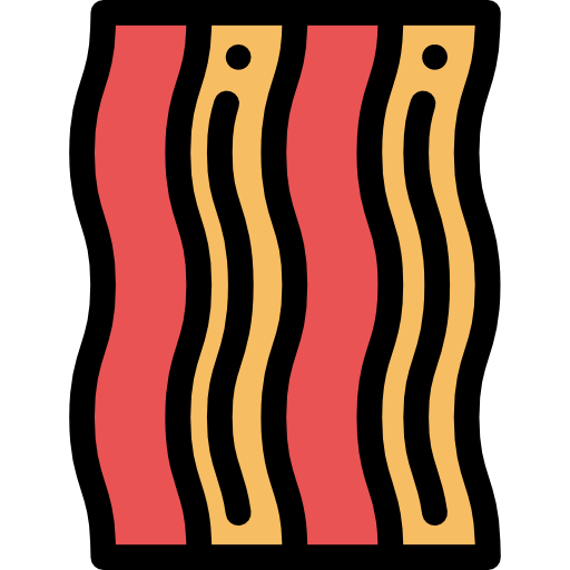 Bacon Detailed Rounded Lineal color icon