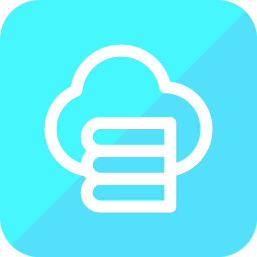 biblioteca en la nube icono gratis