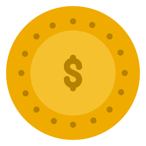 moneda de dólar icono gratis