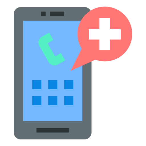 llamada de emergencia icono gratis