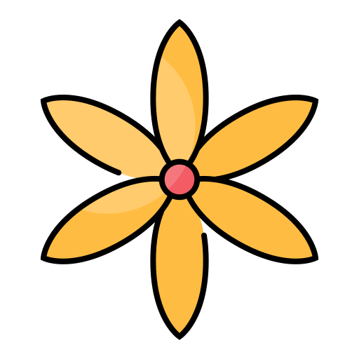 Flower Generic Outline Color icon