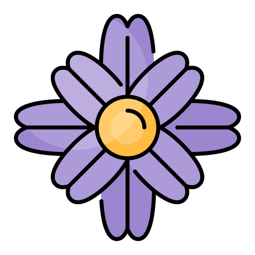 Flower Generic Outline Color icon