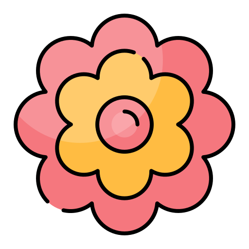 Flower Generic Outline Color icon