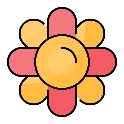 Flower Generic Outline Color icon