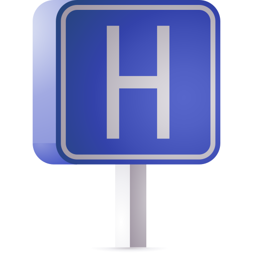 Hospital 3D Toy Gradient icon