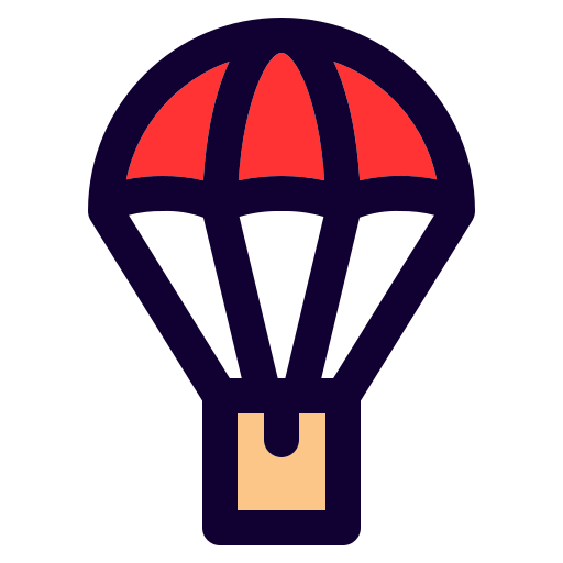 Parachute Generic Outline Color icon