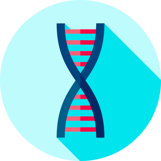 Dna Flat Circular Flat icon