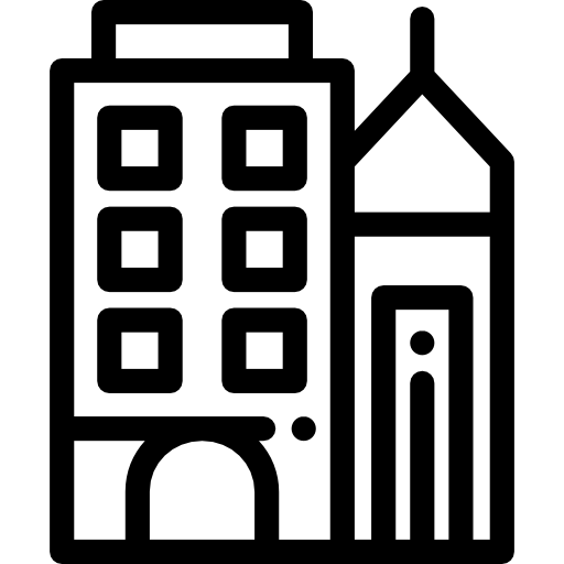 Skyscraper Detailed Rounded Lineal icon