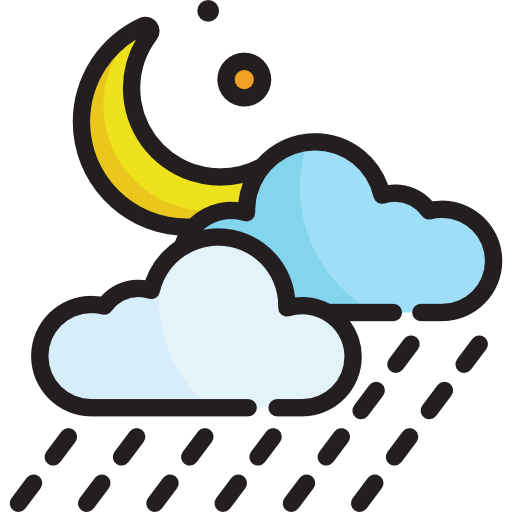 Free Icon | Night rain