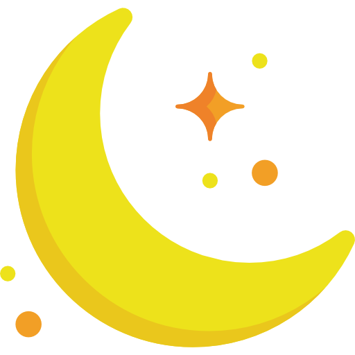 Flat Moon Icon 