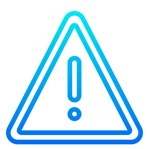 Warning sign srip Gradient icon