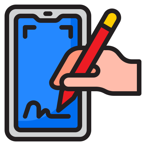 Digital signature - free icon