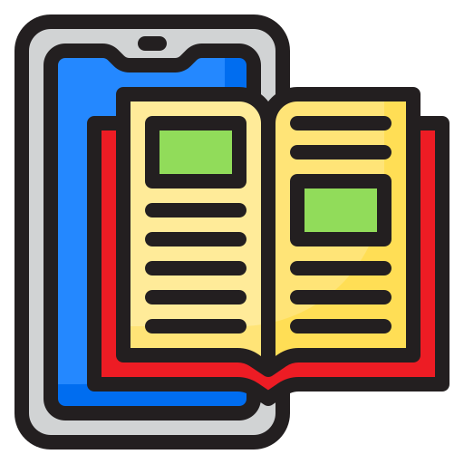 Ebook srip Lineal Color icon