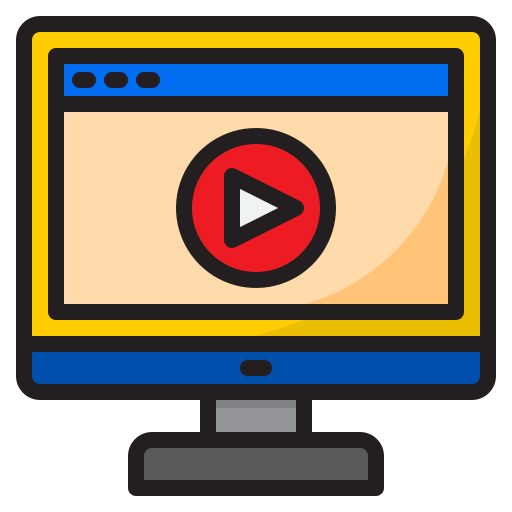 reproductor de video icono gratis