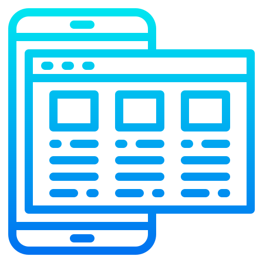 Website content srip Gradient icon