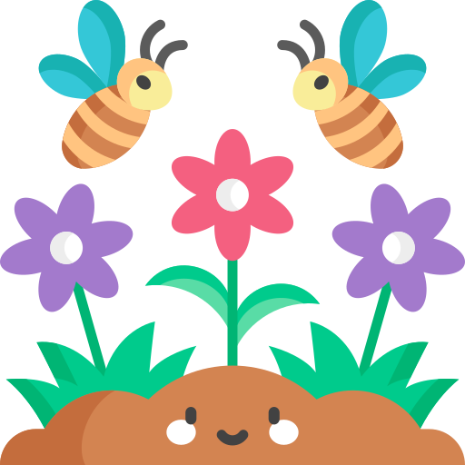 clipart of a bee in nature