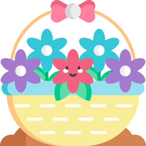 canasta de flores icono gratis