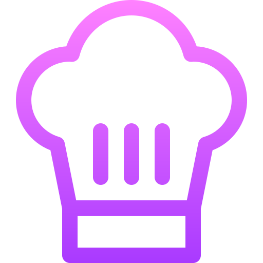 Chef hat Basic Gradient Lineal color icon