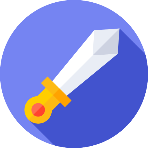 Sword Flat Circular Flat icon