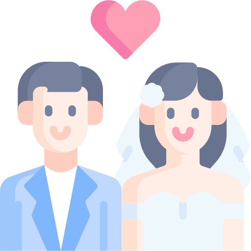 pareja de boda icono gratis