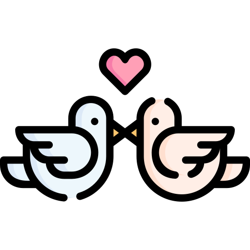 pájaros del amor icono gratis