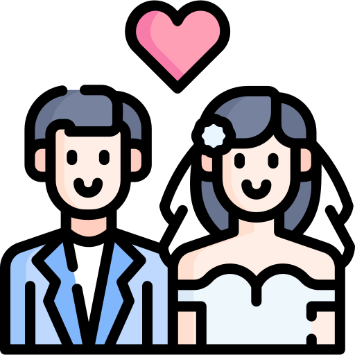 pareja de boda icono gratis