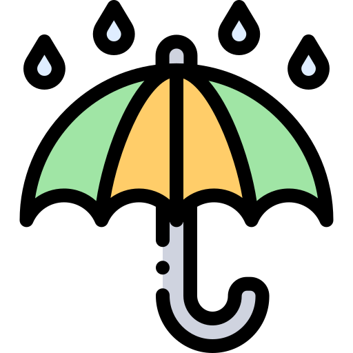 Rain Detailed Rounded Lineal color icon