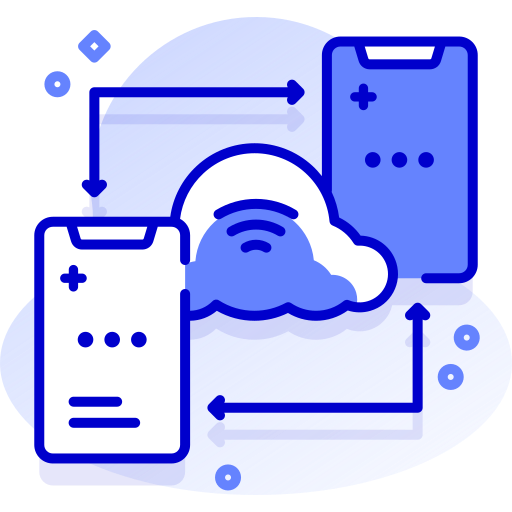 sincronización en la nube icono gratis