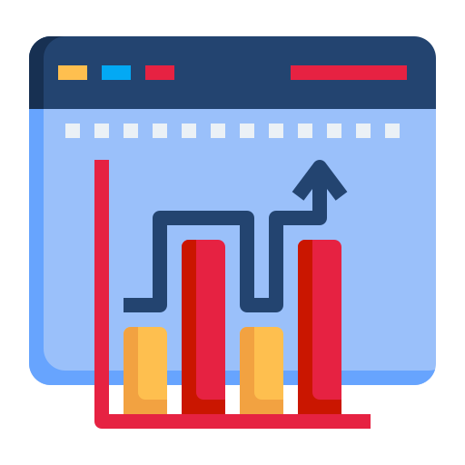 gráfico en línea icono gratis