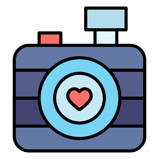 Photo camera Generic Outline Color icon