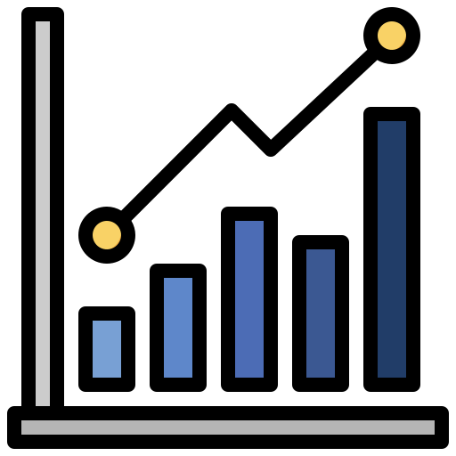 gráfico de barras icono gratis