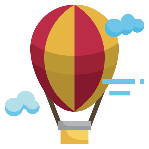 Hot air balloon Surang Flat icon