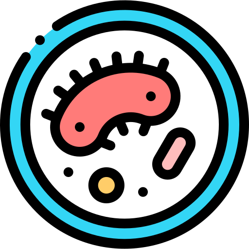 Bacteria Detailed Rounded Lineal color icon