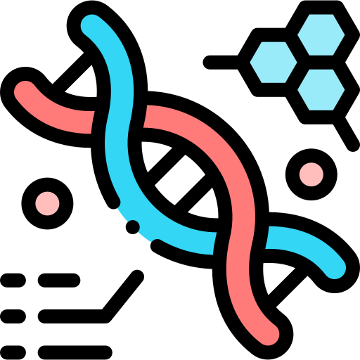 Dna structure Detailed Rounded Lineal color icon