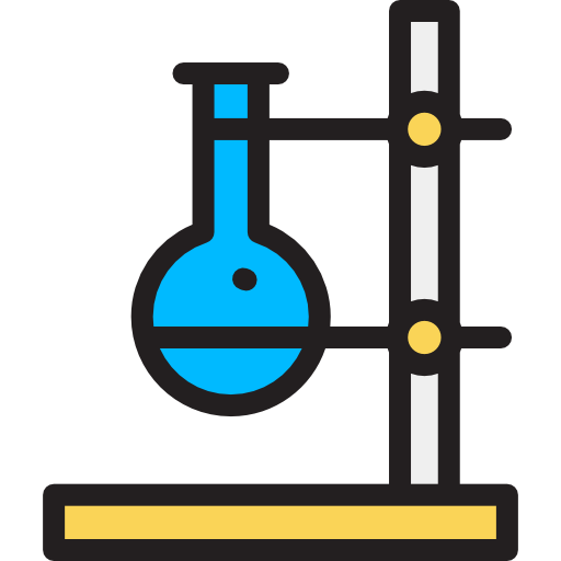 Flask Detailed Rounded Lineal Color Icon