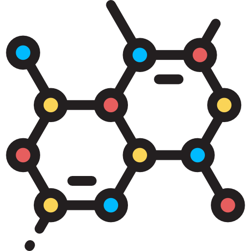 Molecule Detailed Rounded Lineal color icon