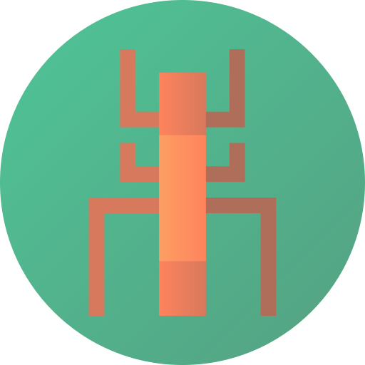 Stick Bug Flat Circular Gradient Icon