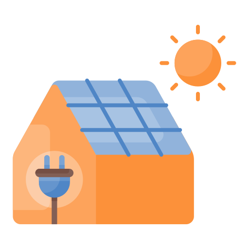 casa solar icono gratis