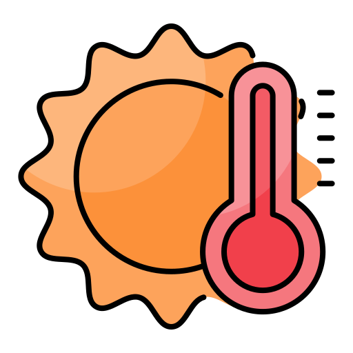 temperatura caliente icono gratis