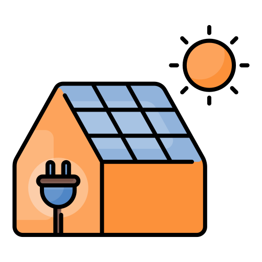 casa solar icono gratis